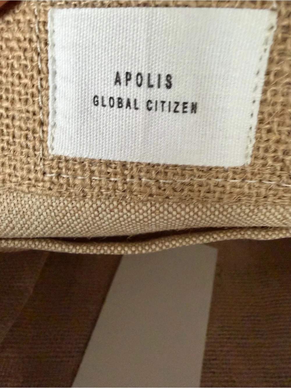 Apolis Global Citizen “Cornell University”  Burlap Tote with Leather Handles